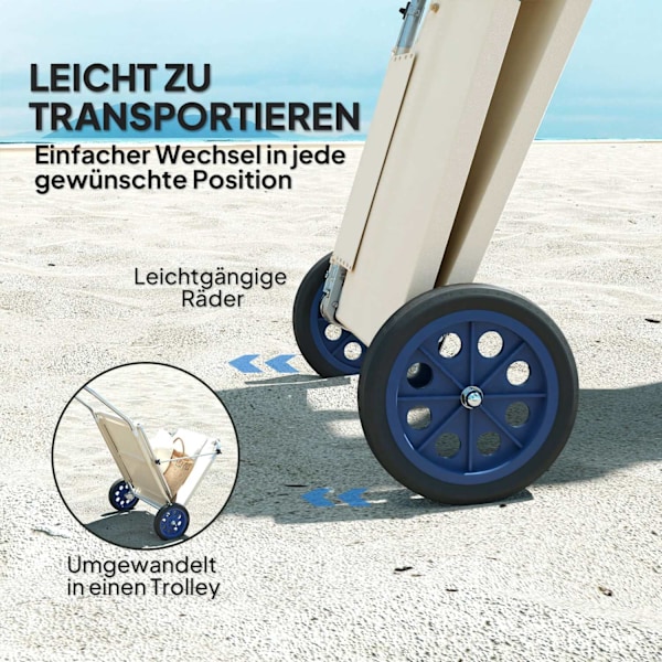 Rootz Sun Lounger Set - Foldbar havelounger - Rulle dækstol - Justerbar ryglæn - 62 cm x 148 cm x 85 cm