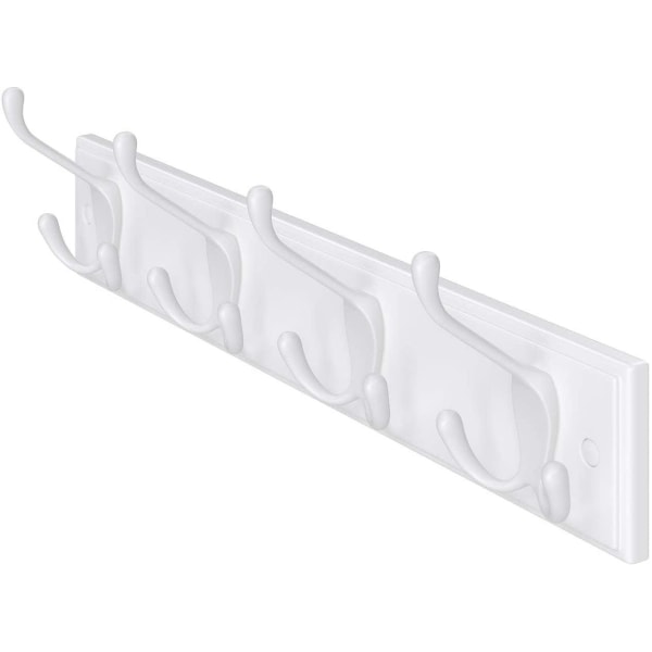 Rootz væg knagerække - knagerække - 4 knager - knage - frakker - hatte - tasker - hvid - MDF - 40 x 11 x 7 cm