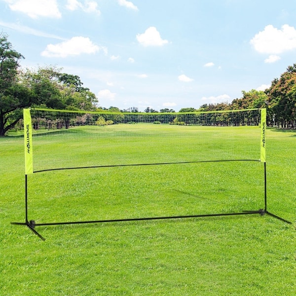 Rootz Portable Badminton Net Sæt - Volleyball Net - Højdejusterbar - Metalramme - Bæretaske - Blå - 420cm x 103cm x 107-155cm