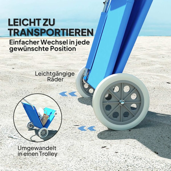 Rootz fällbar solstol - Beach Lounger - Garden Lounger - Justerbar ryggstöd - 62 cm x 148 cm x 85 cm