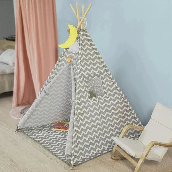 Rootz Lapset Leikkiteltta Leikkimökki Kids Teepee Tipi lattiamatolla