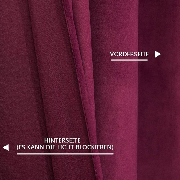 Rootz Premium mörkläggningsgardiner - Mörkläggningsgardiner - Sekretessgardiner - Ljusblockerande, energibesparande, brusreducerande - 100 % polyester