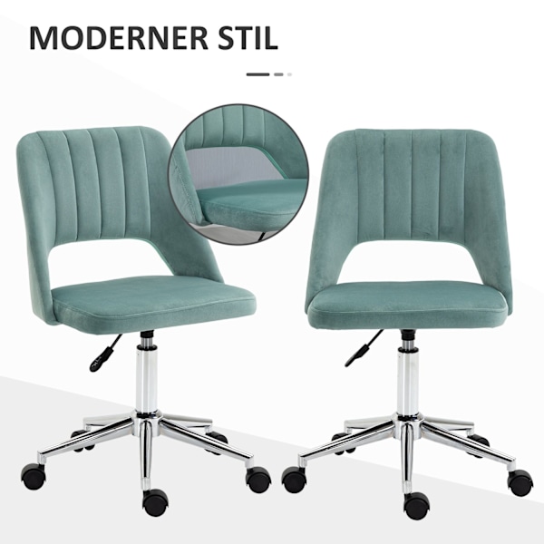 Rootz Højdejusterbar skrivebordsstol - Kontorstol - Ergonomisk stol - 360 ° Rotatabel - Skumkomfort - 49 x 60 x 79-91 cm
