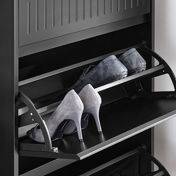 Rootz Shoe Tipper Cabinet - Skoställ - Skoförvaringsorganisator - Mångsidig förvaring - Enkel montering - Slitstarkt MDF-material - 61cm x 101cm x 26c