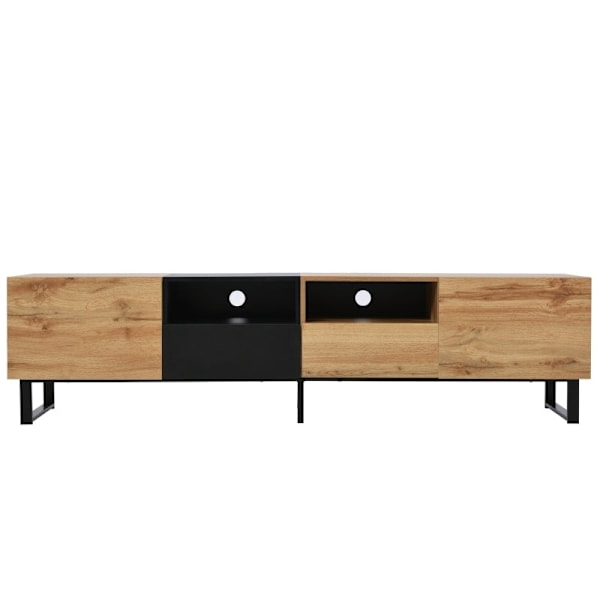 Rootz Modern TV Stand - Underholdningsenhed - Mediekonsol - Holdbar og rummelig - 190L x 38W x 48H cm