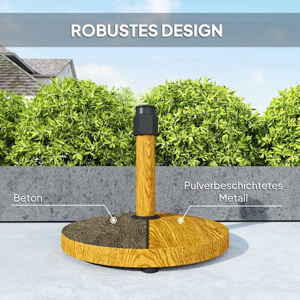Rootz Garden Parasol Stand - Sateenvarjopohja - Sun Shade Holder - Ylävakaus - Ø48 x 44 cm
