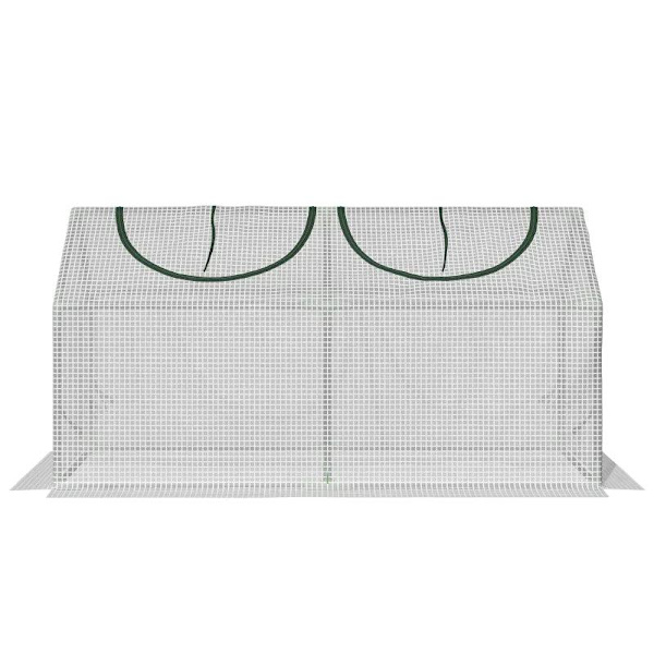 Rootz Drivhus - Folie Drivhus Med Vindue - PE Drivhus - Tomathus - Kold Ramme - Hvid - 120 x 60 x 60 cm