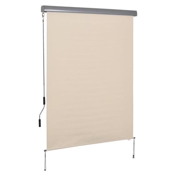 Rootz Vertikal Markise - Altan Markise - Side Rullegardin - Markise - Vinduesrulle - Cremehvid - 140 x 200 cm