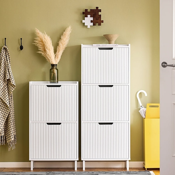 Rootz Shoe Cabinet - Shoe Organizer - Shoe Rack - Space Savering Design - 50x90x19cm - Perfekt för ingångsområden