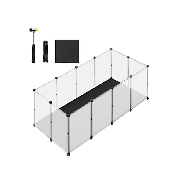 Rootz Inhägnad för smådjur - Husdjursbur - Lekhage - PP-plastpaneler - ABS-kopplingar - Enkel montering - 145cm x 73cm x 57cm