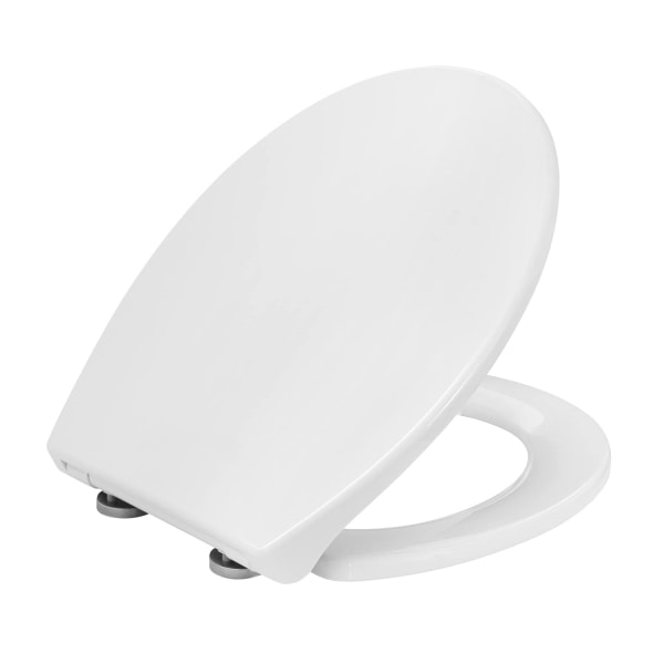 Rootz Toiletsæde - WC Låg - Toiletdæksel - Badeværelsestilbehør - Loo Top - Toiletarmatur - John Låg - Hvid (WS2586) - 19,2 x 15,8 x 2,7 tommer.