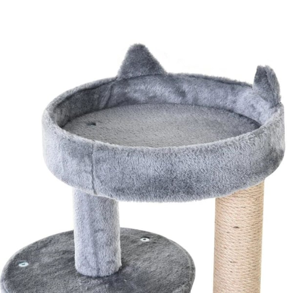 Rootz Cat Tree - Cat Activity Tree - Skrapstolpar - Cat Cave - Cat House - Grå - 48x48x104 cm