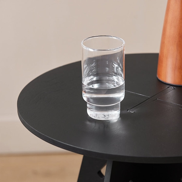 Rootz træsidebord - Sofabord - Tandledsbord - Nem montering - Miljøvenlig - Støjreducerende gulvbeskyttere - H55 x Ø46,5 cm