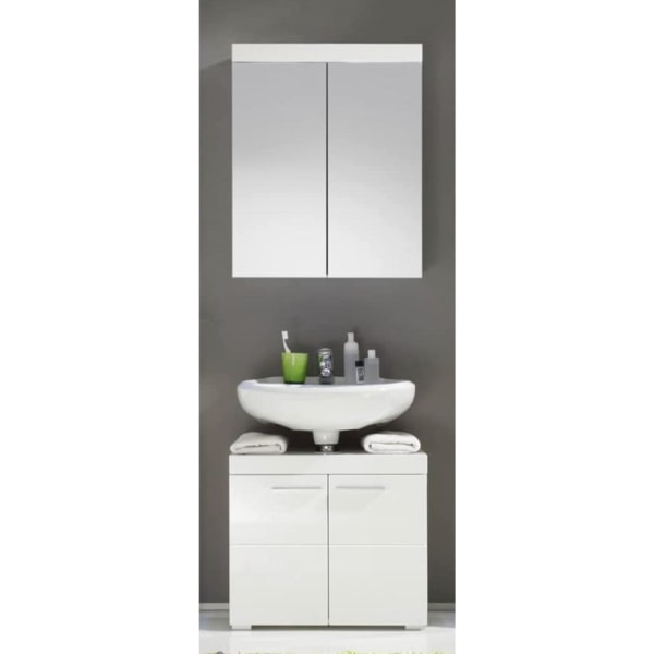 Rootz Badeværelsessæt - Badeværelsesskabe - Højglans - 60 x 190 White