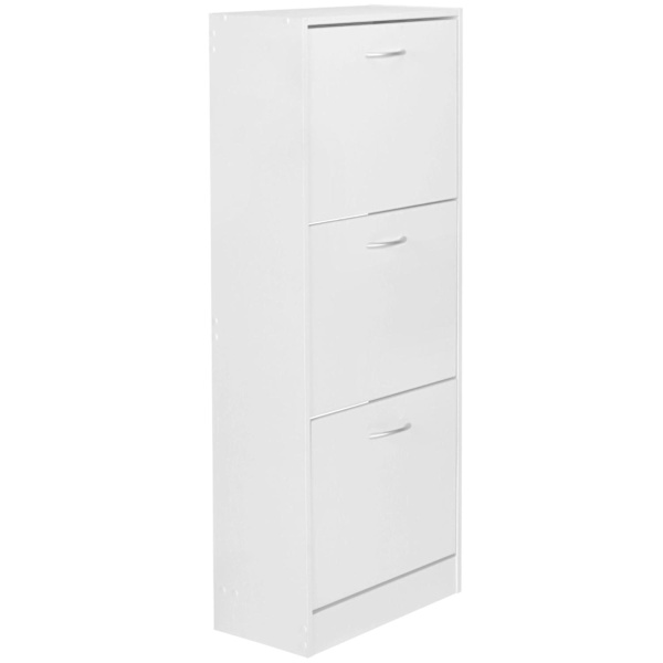 Rootz skåp med 3 fack för fliken skokartong 125 cm Skoställ för 18 par skor Dresser sko tipper modern