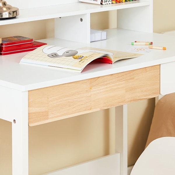 Rootz Compact Desk Table - Writing Desk - Study Desk - Space Saving Design - 100x95x59cm - Ideel til små værelser - MDF -materiale