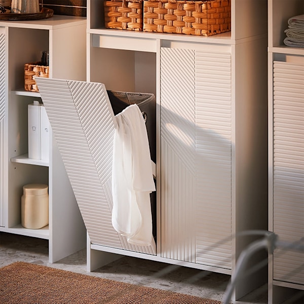 Rootz Tall Badeværelse Skab - Opbevaringsskab - MDF -skab - Rumbesparende design - 60x171x37cm