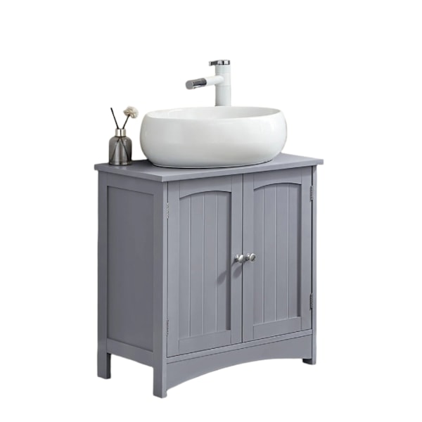 Rootz Sink Cabinet - Vanity Unit - Base Cabinet - Rumbesparende MDF - 30 x 60 x 60 cm - Grå