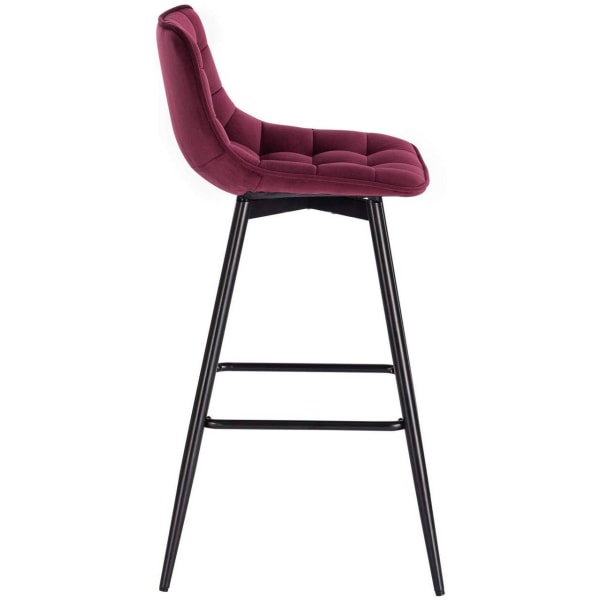 Rootz baarijakkara - Työpöytäjakkara - Design-jakkara - samettia ja metallia - Mukava ja ergonominen - Kestävä ja vakaa - Monipuolinen ja tyylikäs - 4