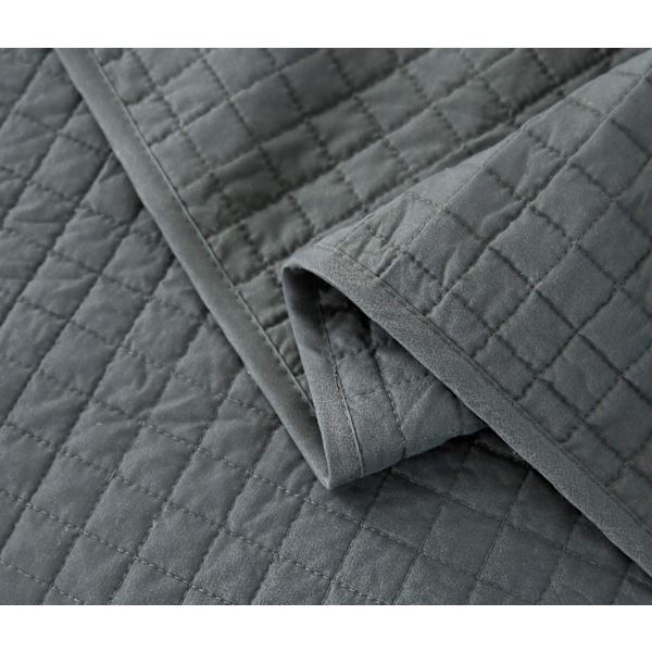 Rootz Vendbart Sengetæppe - Sofatæppe - Polyester - Åndbar - Alsidig - Mørkegrå - 360 g/m² - 1 cm Kant - 150 cm x 200 cm