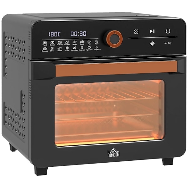 Rootz Mini Oven Air Fryer - Retro brödrost - Multifunktionell spis - 17 förinställningar - 20L Kapacitet - 40-220°C - 36cm x 37cm x 34,5cm