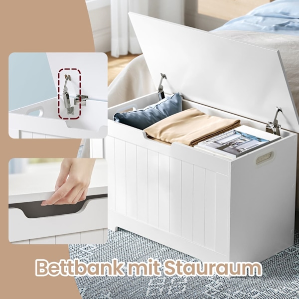 Rootz Shoe Bench - Bænk med opbevaring - Opbevaringsskab - Sæder og butikker - MDF -paneler - 76 cm x 48 cm x 40 cm
