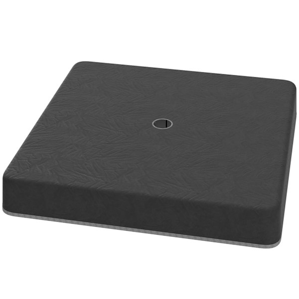 Rootz Parasol Stand Base Weights - Waterproof - Fillbara sandhållare - Hållbara & UV -resistenta - 89 cm x 89 cm x 10,5 cm - svart