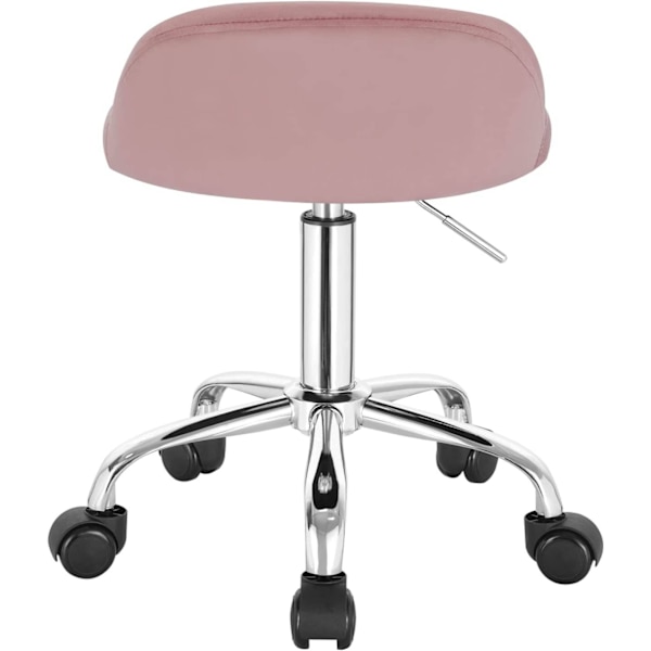 Rootz Velvet Office Pall - Justerbar skrivbordsstol - Rolling Task Chair - Bekväm, flexibel, hållbar - 53cm-65,5cm x 30cm x 30cm