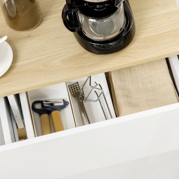 Rootz skænk - Buffetskab - Opbevaringsenhed - Rigelig opbevaring - Justerbar hylde - Nem at rengøre - 110L x 29,5W x 82H cm - Spånplade