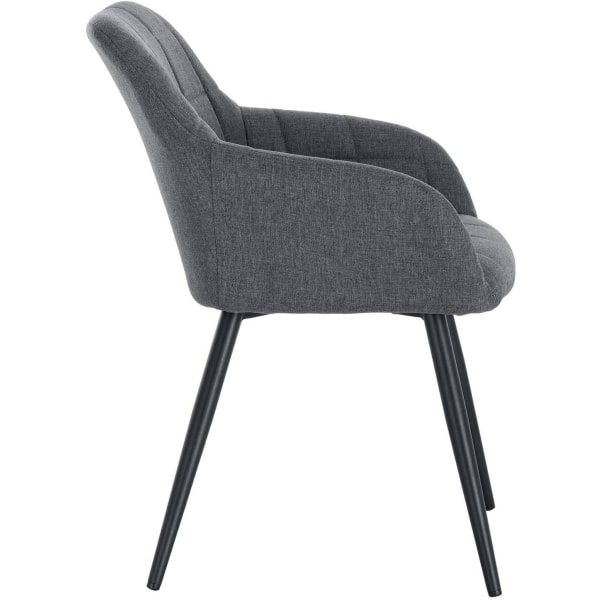 Rootz sæt med 4 spisestuestole - Køkkenstole - Moderne siddepladser - Ergonomisk design - Åndbart linned - Gulvbeskyttelse - 49cm x 43cm x 81cm