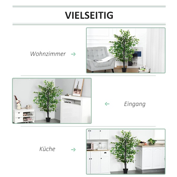 Rootz konstgjorda växter - Grön - Pe, Pp, Cement - 7,87 cm x 7,87 cm x 57,08 cm
