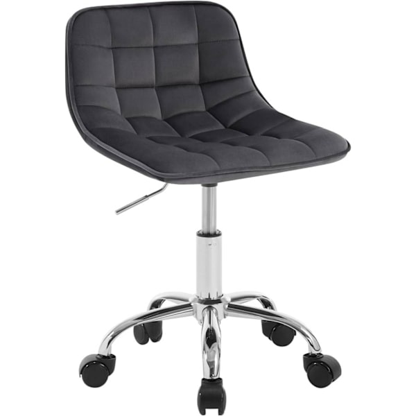 Rootz kontorspall - Ergonomisk arbetsstol - Snurrstol - Sammetskomfort - Justerbar höjd - Hållbar konstruktion - 43cm x 60-67,5cm x 50cm