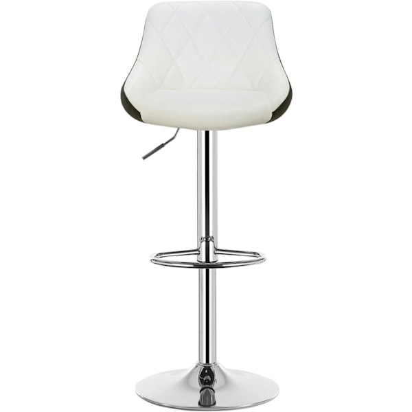 Rootz Barpall - Höjdjusterbar svängbar pall - Imiterat läder - Förkromad ram - Bekväm vadderad sits - 84-106 cm x 38 cm x 35 cm