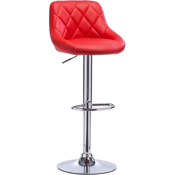 Rootz justerbar barstol i konstläder - Bänkpall - Svängbar barstol - Justerbar i höjdled - 360° vridbar - Bekväm stoppning - Förkromat stål - 84cm-106
