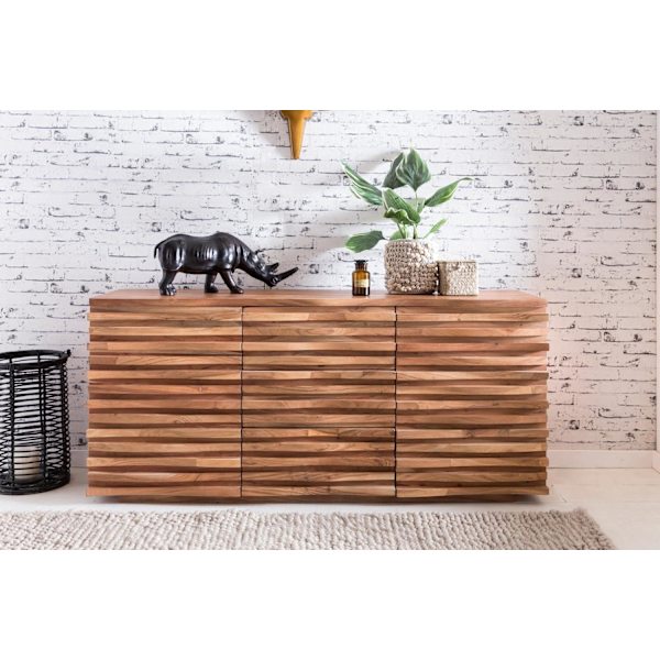Rootz 160 x 75 x 43 cm Træ Acacia Natural - Landlig kommode & låger - Entre skabsskab