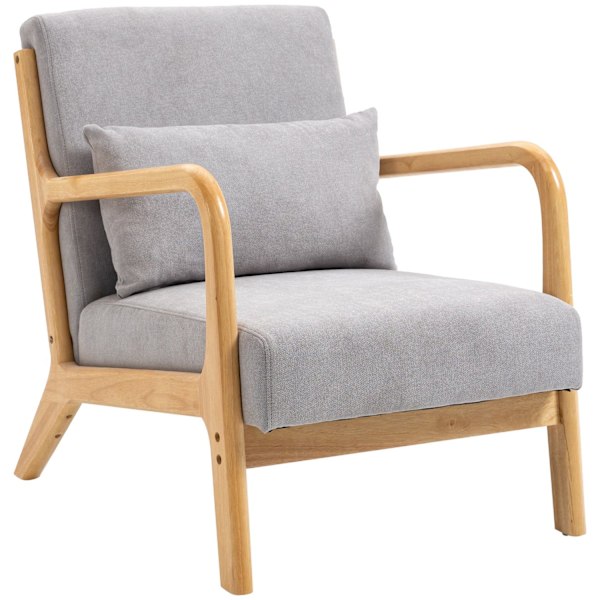 Rootz Elegant Lounge Chair - fåtölj - avslappningsstol - Maximal komfort - 61L x 78W x 76H cm