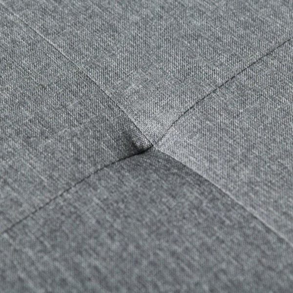 Rootz Bænk - Bænksæde - Stue - Soveværelse - Entré - Linnedlignende polyester - Skum - Mørkegrå + Sort - 107 cm x 50 cm x 44 cm
