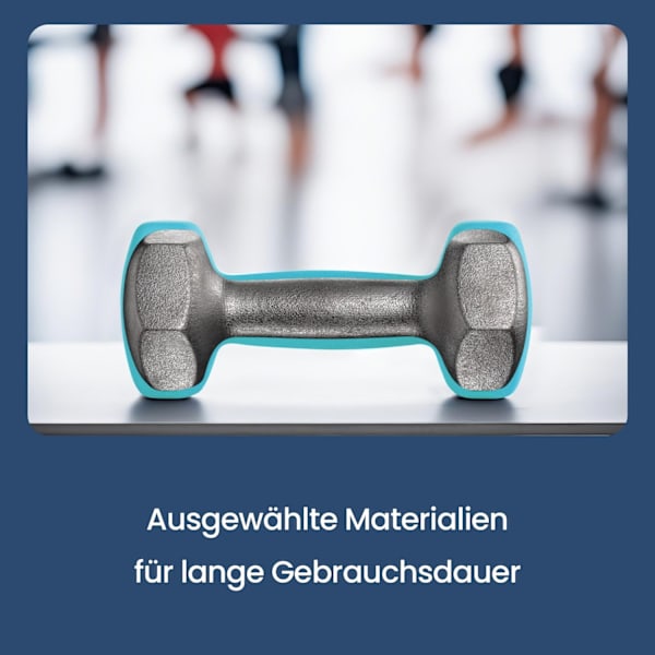Rootz Dumbbell Set - 3 par - håndvægte - Neoprenbelagt - Styrke muskler - 1 kg/2 kg/3 kg - 13,5x6,5x6cm, 16x8x7,5 cm, 20x9x8,5 cm