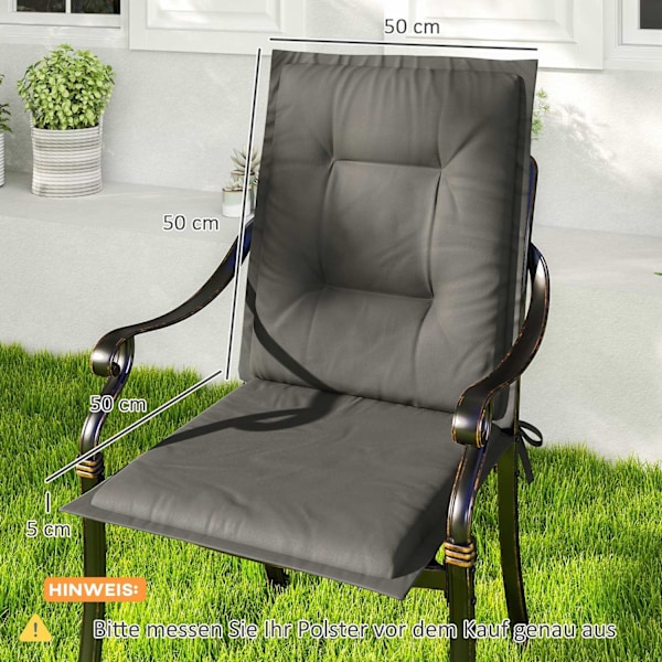Rootz 4 -bits sittdyna set - stol kuddar - utomhuskuddar - hudvänlig och UV -resistent - 108 cm x 50 cm x 5 cm