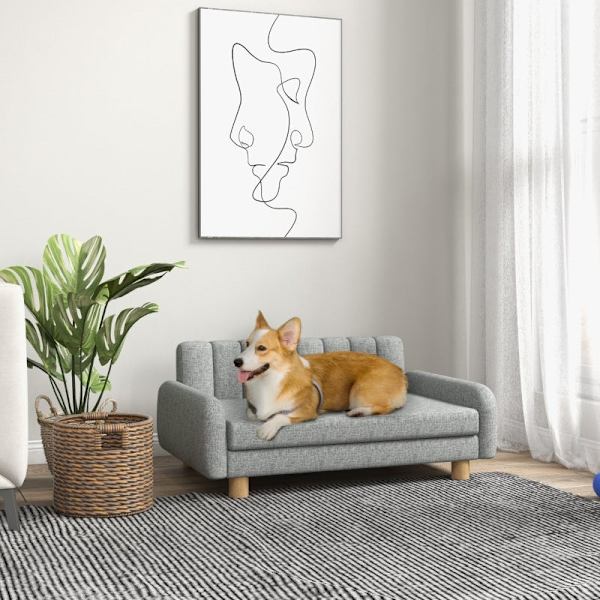 Rootz PawHut koiransänky - Lemmikkien lepotuoli - Koiran tyyny - Pehmeä tyyny - Pestävä päällinen - Liukumattomat jalat - 94W x 61D x 40K cm