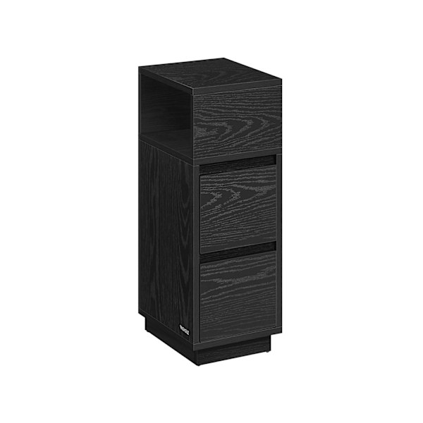 Rootz Ebony Black -yöpöytä - Yöpöytä - Puulastulevy - MDF - 30 cm x 25 cm x 65 cm - 9,6 kg - 45,4 kg Suurin kuormitus - 4,5 kg Laatikon kapasiteetti