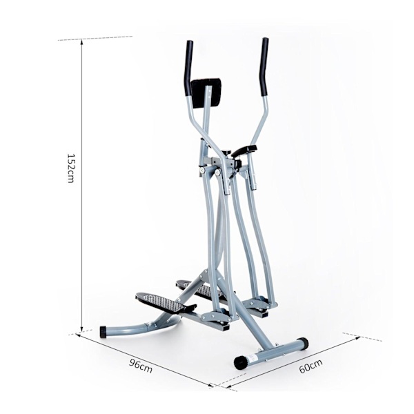 Rootz Ellipsetræner - Sølv, Sort - Stål, Abs, Eva - 37,79 cm x 23,62 cm x 59,84 cm