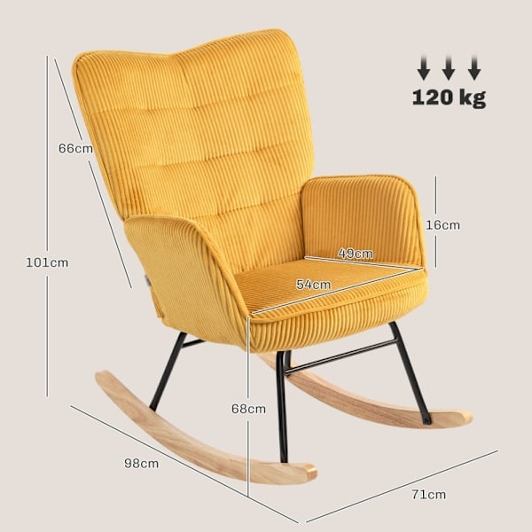 Rootz Gyngestol - Plejestol - Afslapningsstol - Optimal støtte - 98D x 71W x 101H cm
