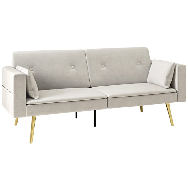 Rootz 2 -sits bäddsoffa - Cabriolet Couch - Sleeper Soffa - Velvet Comfort - 181W x 73d x 78,5H cm - Perfekt för vardagsrum och rum