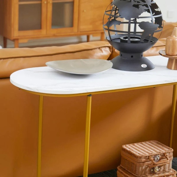 Rootz Konsolbord - Art Deco Design - Marmorlook - Spånplade - Hv