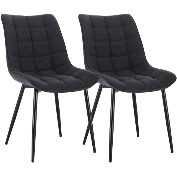 Rootz modernit pellavaiset ruokapöydän tuolit - Metalliset jalat