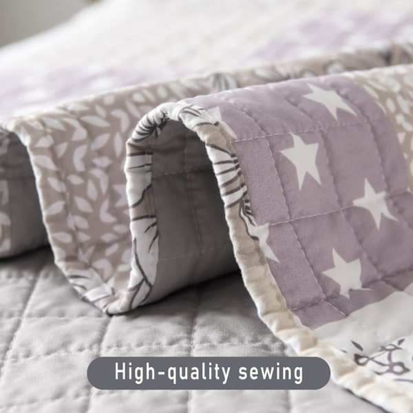 Rootz Tagesdecke Bettüberwurf - Päiväpeite - Peitto - Peitto - Peitto - Laukkupeitto - Sängynpäällinen - Purppura+valkoinen - 220x240cm