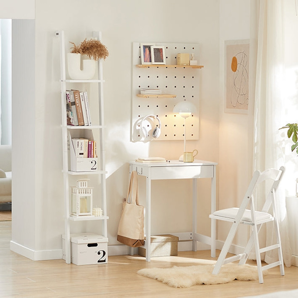 Rootz Modern Desk - Tietokonepöytä - Pesupöytä - Kompakti muotoilu - Säilytyslaatikko - Sivukoukut - MDF-rakenne - 60cm x 76cm x 40cm