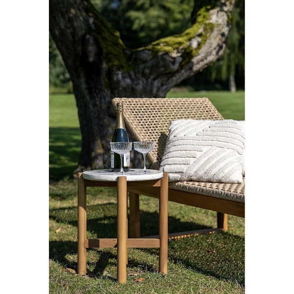 Rootz Terracina -pöytä - Acacia Wood Table - Pyöreä oleskelupöytä - Kestävä ja helppo puhdistaa - ø37x46cm