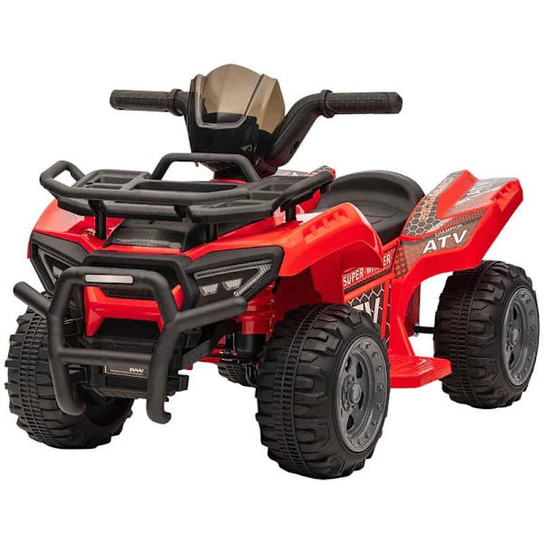 Rootz Elfordon för barn - Mini Elektrisk Quad - Barnmotorcykel - Elektrisk ATV Barnvagn - Elektrisk Quad För 18-36 månader - Röd - 70 x 42 x 45 cm